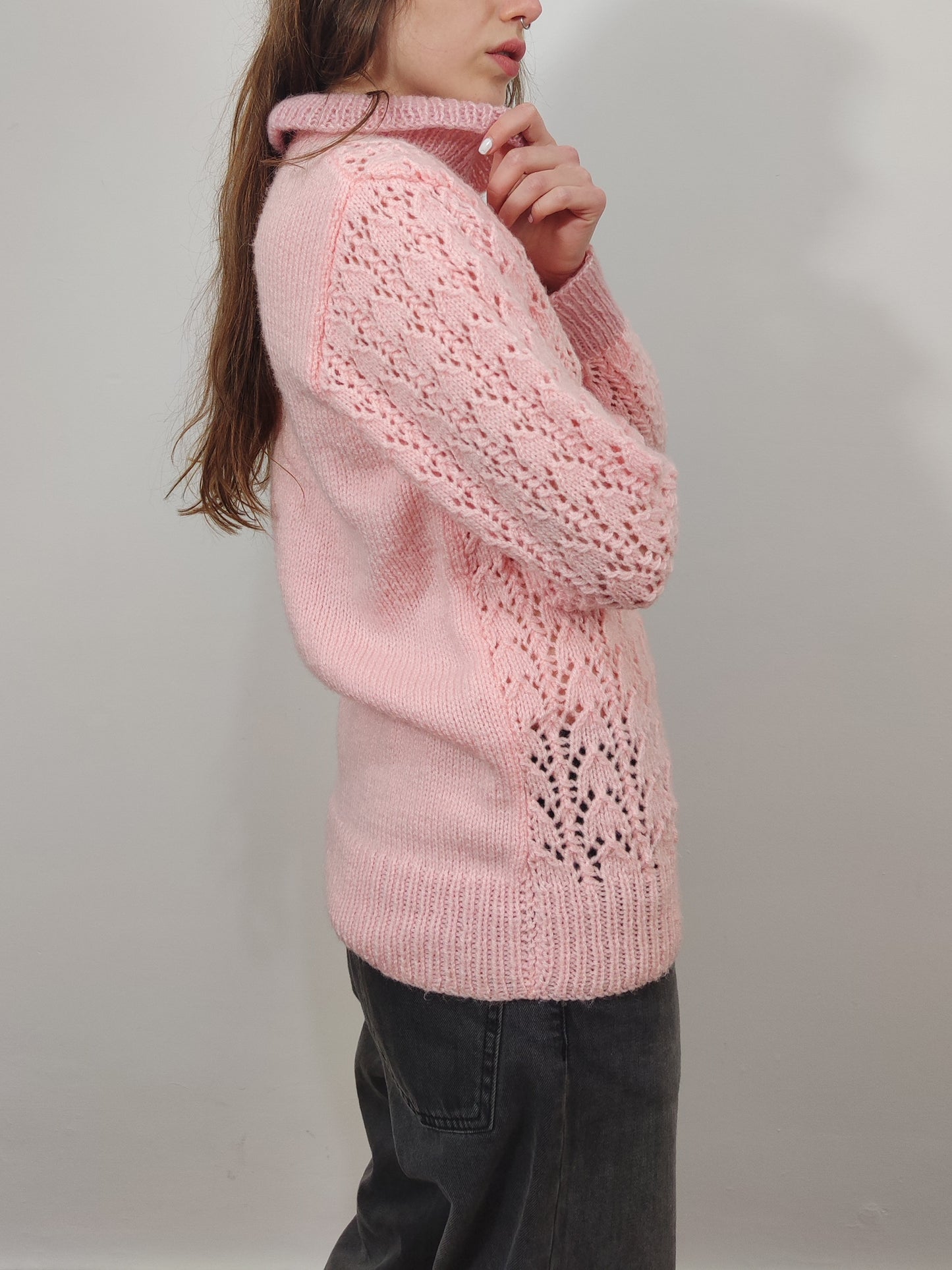 '70s Turtleneck Pink Pullover