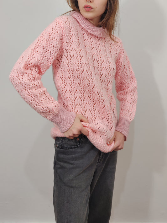 '70s Turtleneck Pink Pullover
