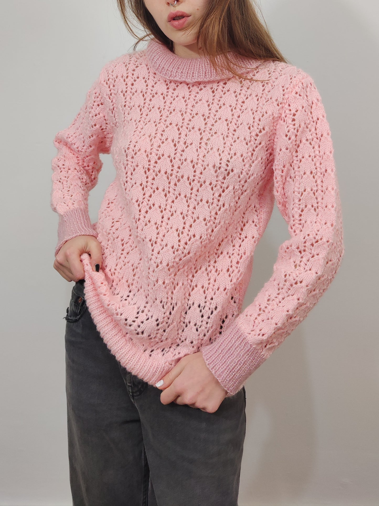 '70s Turtleneck Pink Pullover