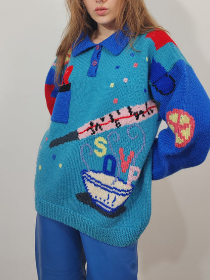 Berek Hand Knitted "The Common Cold" Pullover