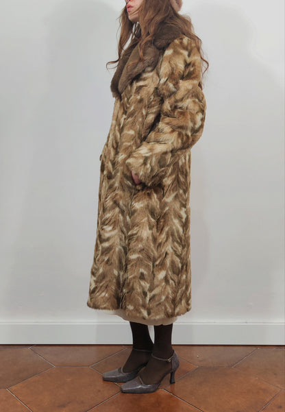 Vintage Eco Fur Coat