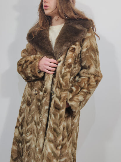 Vintage Eco Fur Coat