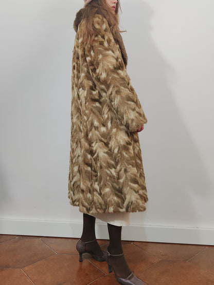 Vintage Eco Fur Coat