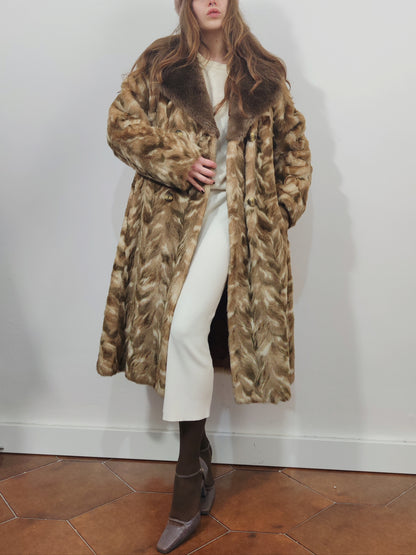 Vintage Eco Fur Coat