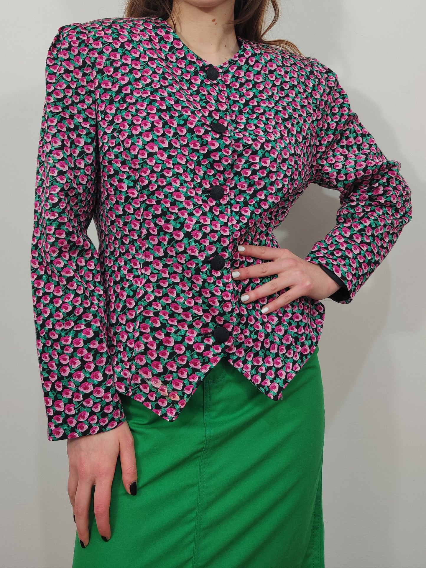'80s Floral Blazer