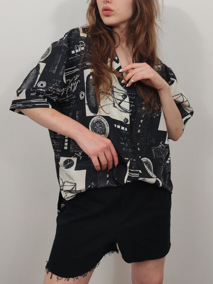 Vintage Black and White Shirt