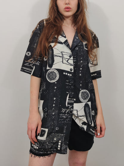 Vintage Black and White Shirt