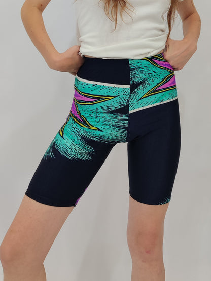 Vintage Biker Shorts - Pop Navy