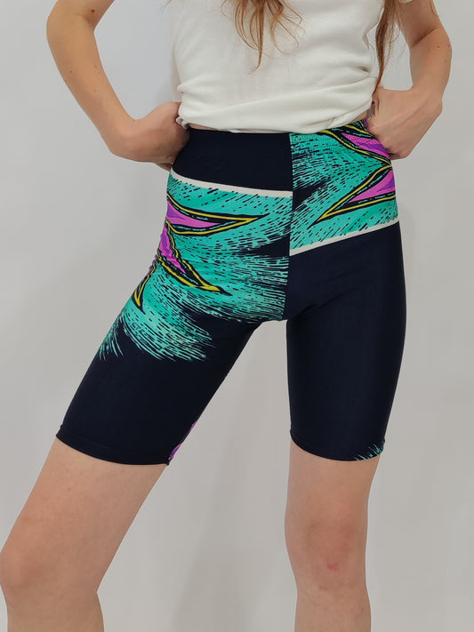 Vintage Biker Shorts - Pop Navy