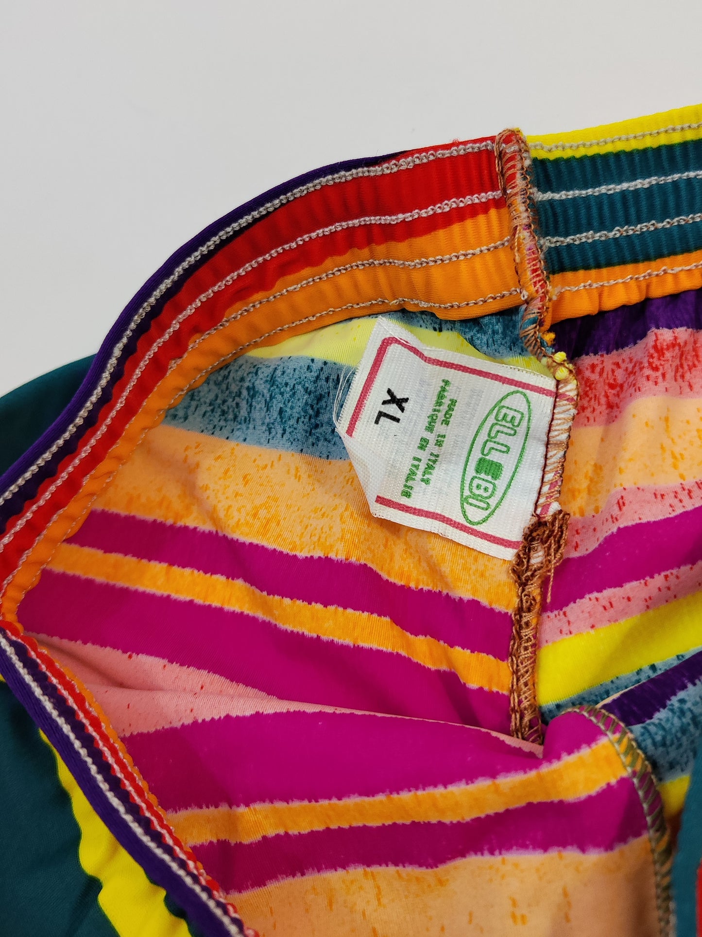 Vintage Biker Shorts - Striped