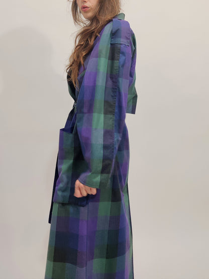 Made in Korea Vintage Checkered Trench