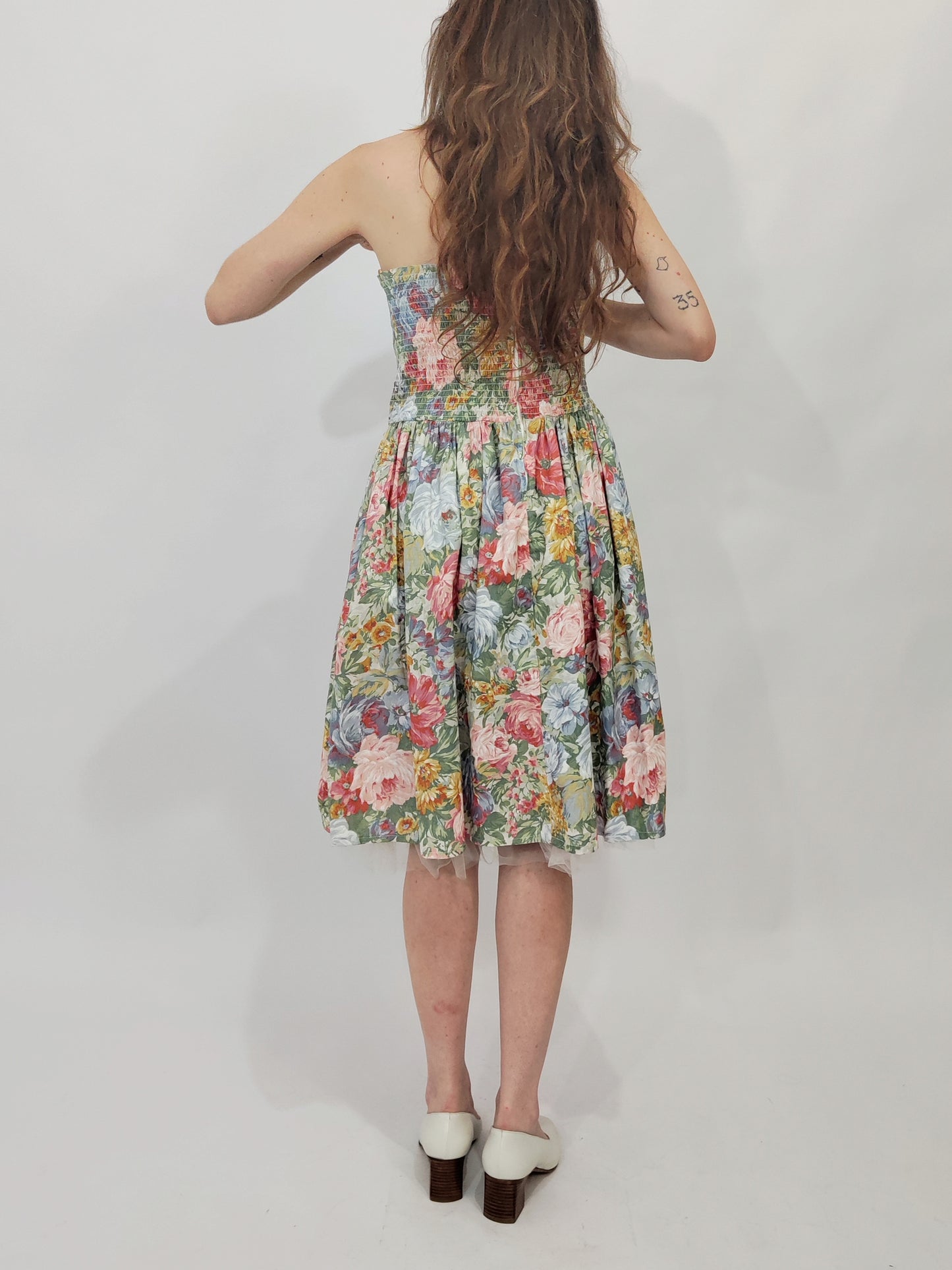 Early '80s Floral Cocktail Dress