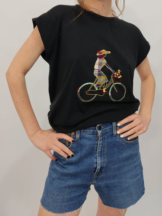 '80s Embroidered Cycle Top