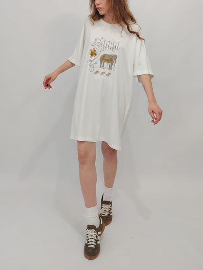 Vintage Embroidered Maxi Tee