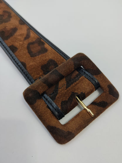 Genny Leopard Leather Belt - GC