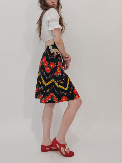 '70s Vintage A-Line Skirt