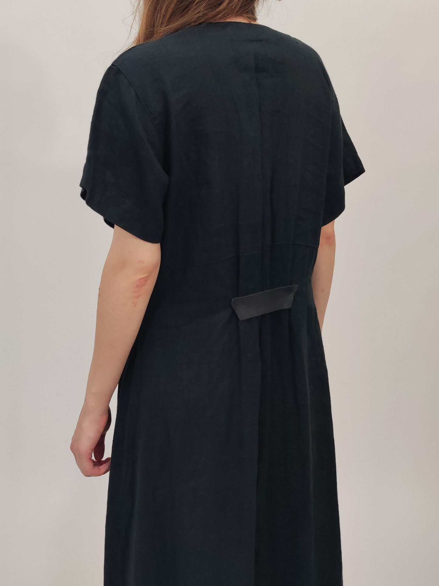 '90s Vintage 100% Linen Button Dress