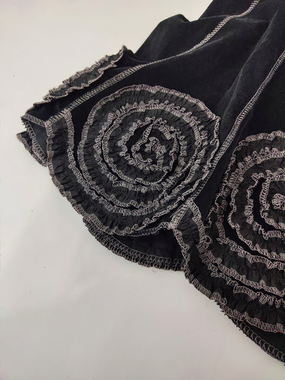 Y2K Velour Midi Skirt