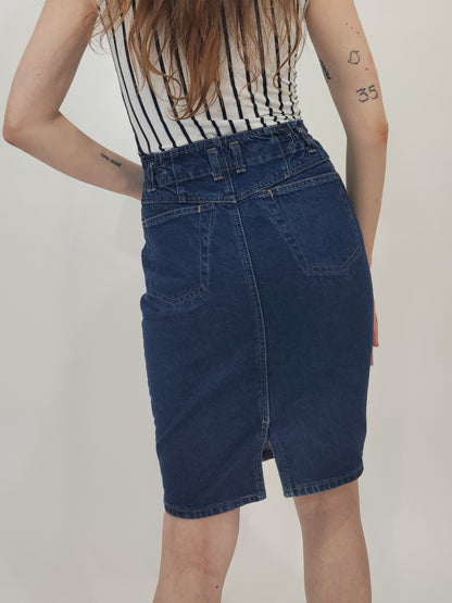 Late '80s Denim Pencil Skirt