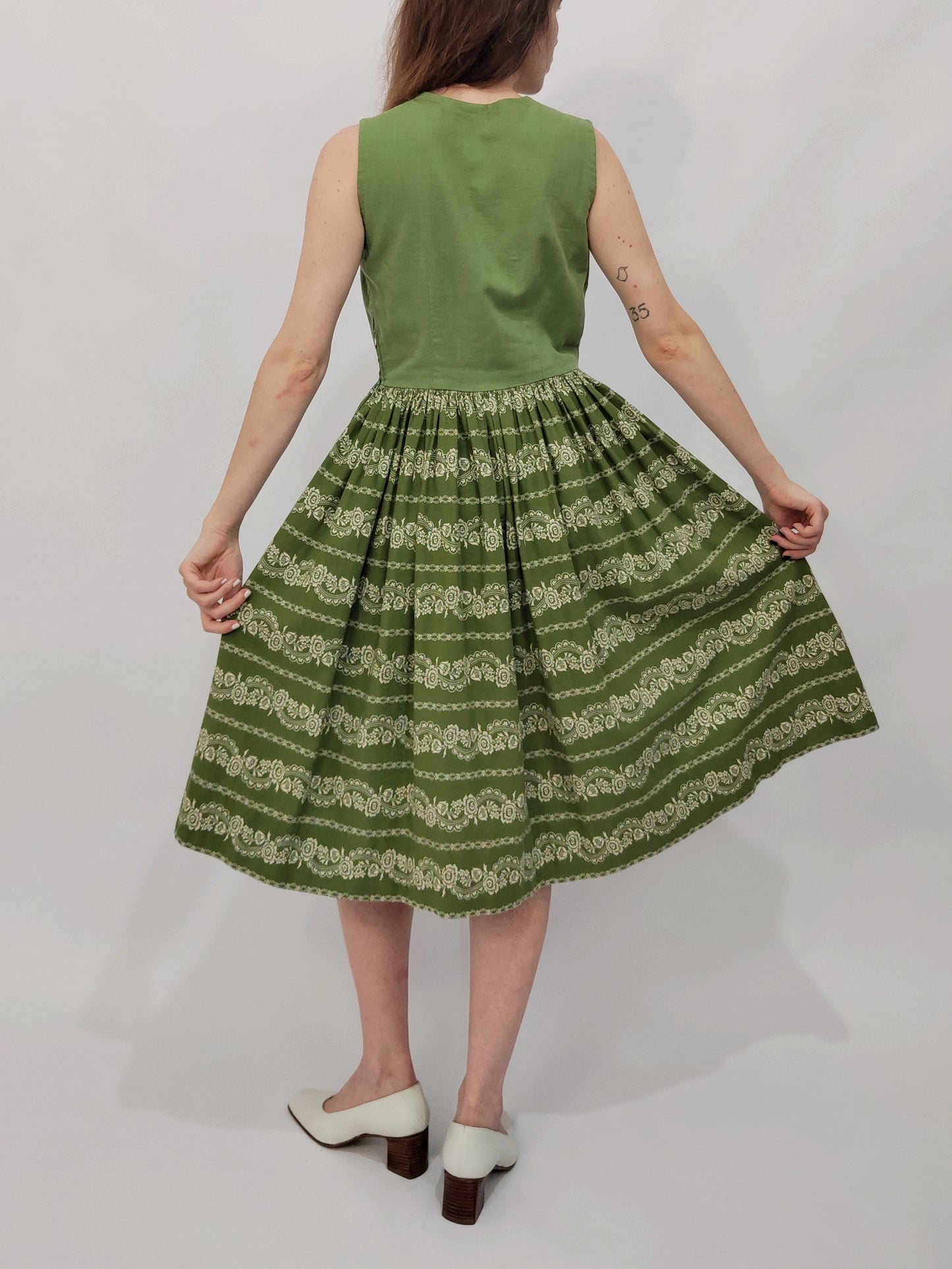 Green Vintage Trachten Dress