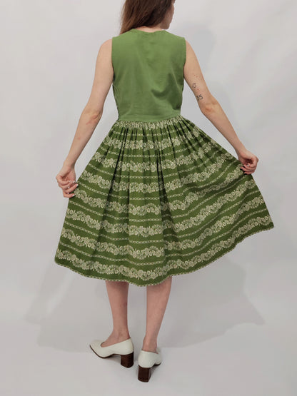 Green Vintage Trachten Dress