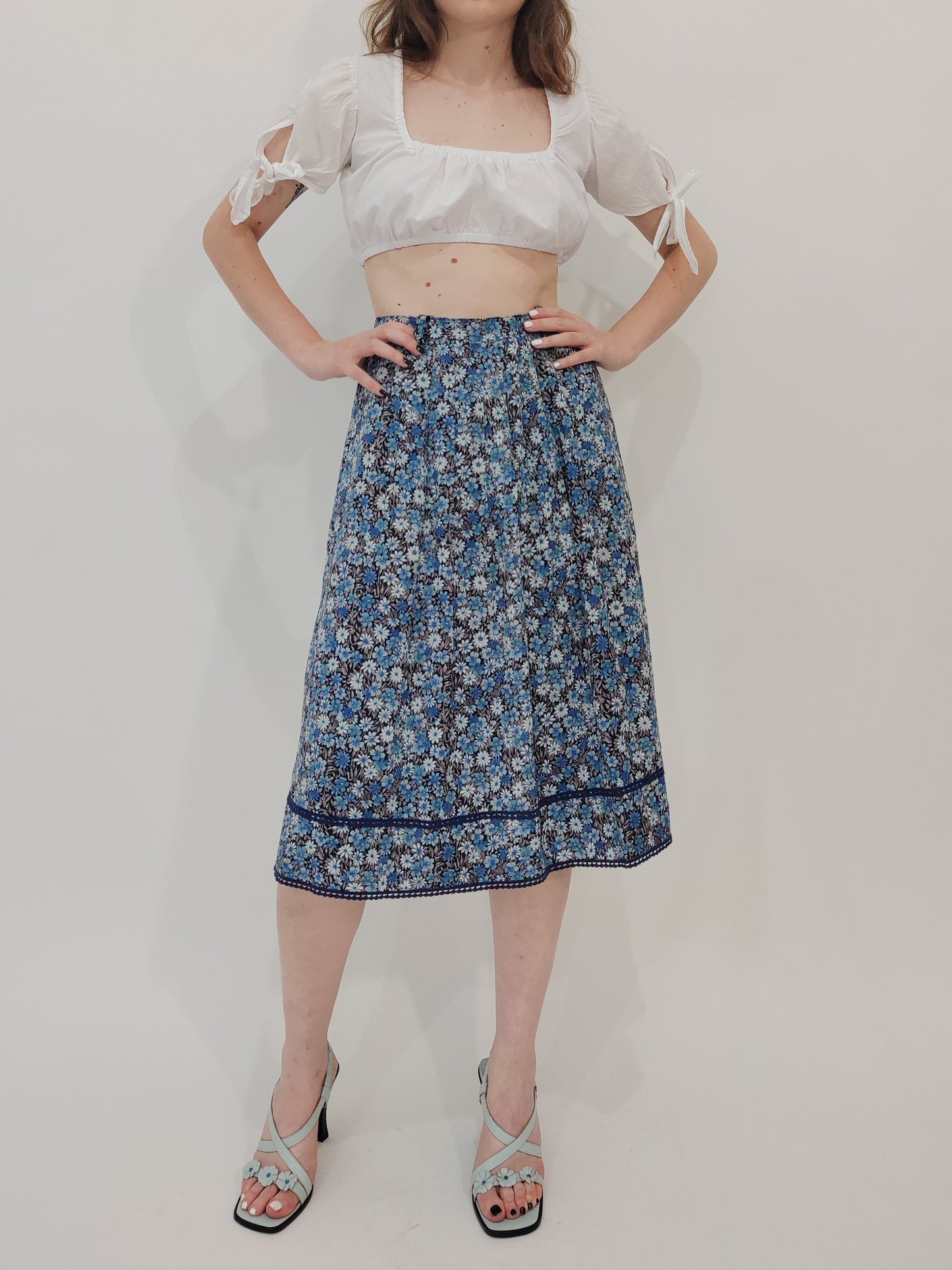 '70s Floral Vintage Skirt