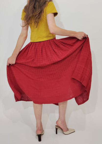 ‘80s Vintage Made in Italy Cotton Skirt
