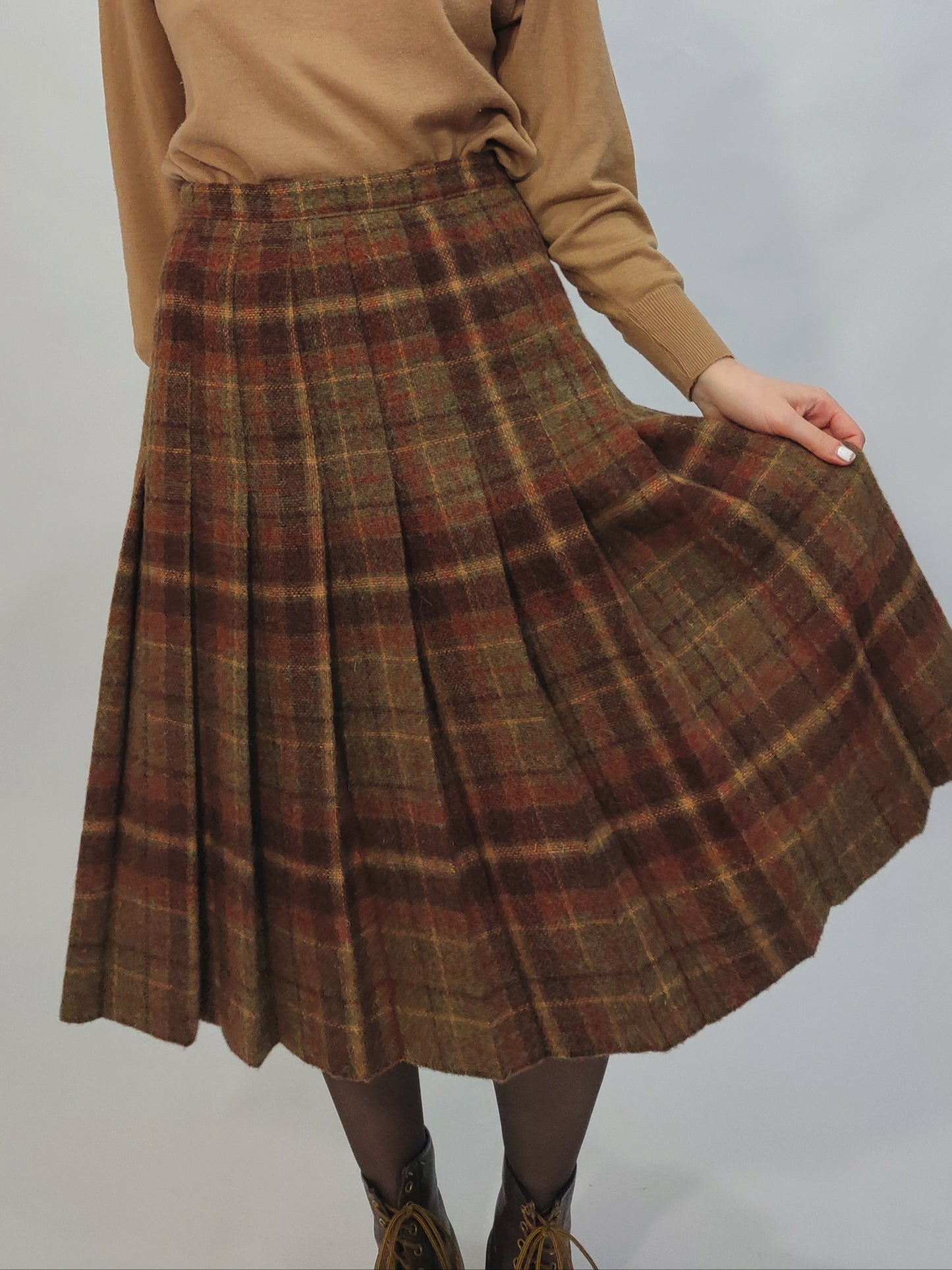 ‘70s Wool Pleated Skirt