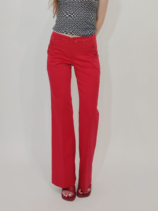 Late '90s Red Cotton Sailor Pants