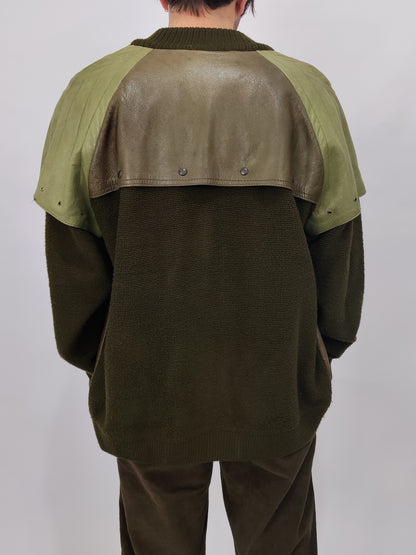 '80s Leather & Wool Jacket