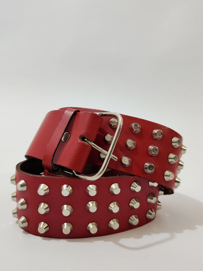 '90s Leather Studded Belt