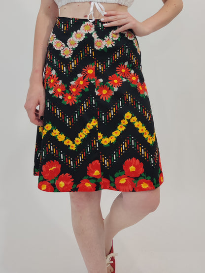 '70s Vintage A-Line Skirt