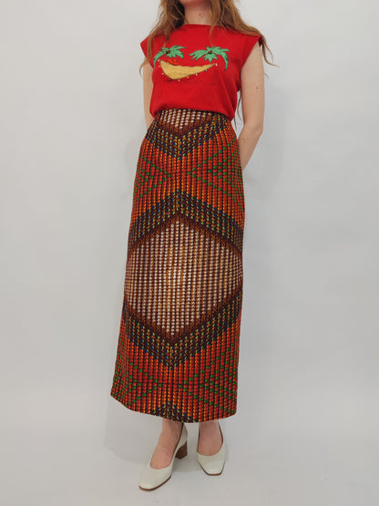 '70s Optical Longuette Skirt - Small def.