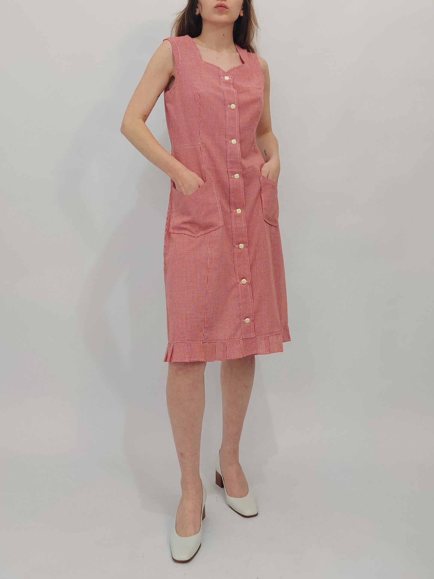 '80s Vichy Chemisier Dress