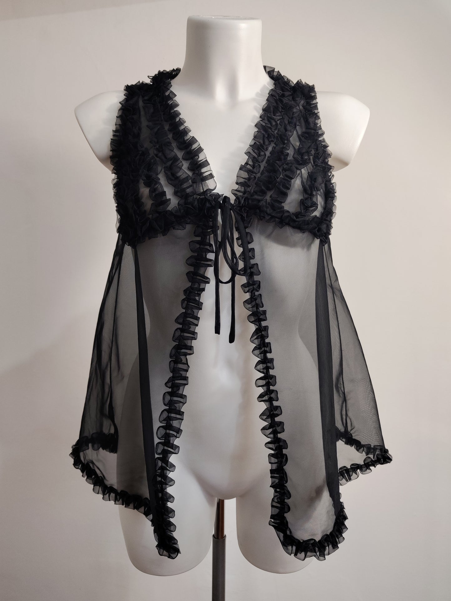 '60s Original Vintage Ruffled Négligé