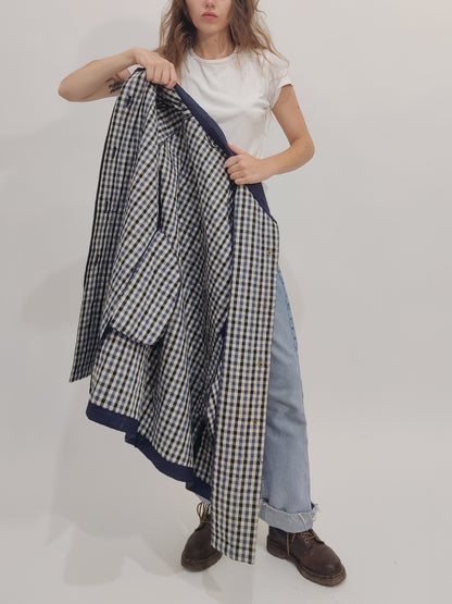 Vintage Navy Matelassé Trench