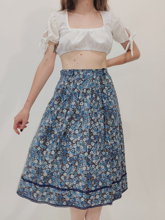 '70s Floral Vintage Skirt