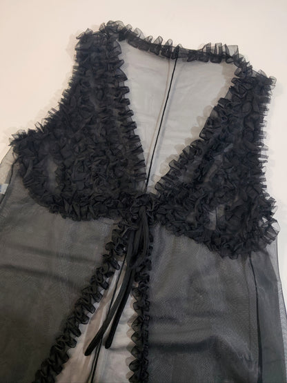 '60s Original Vintage Ruffled Négligé