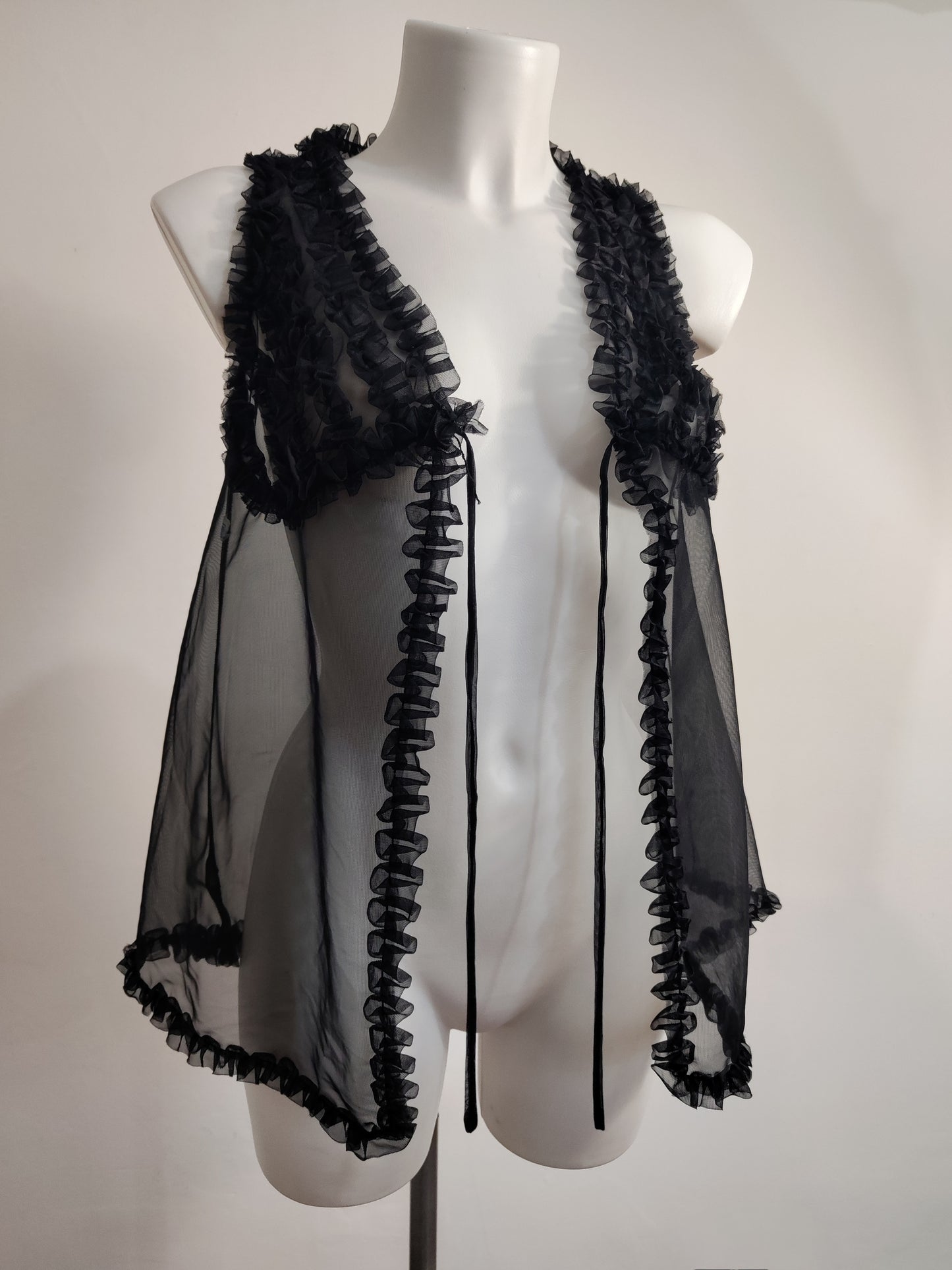 '60s Original Vintage Ruffled Négligé