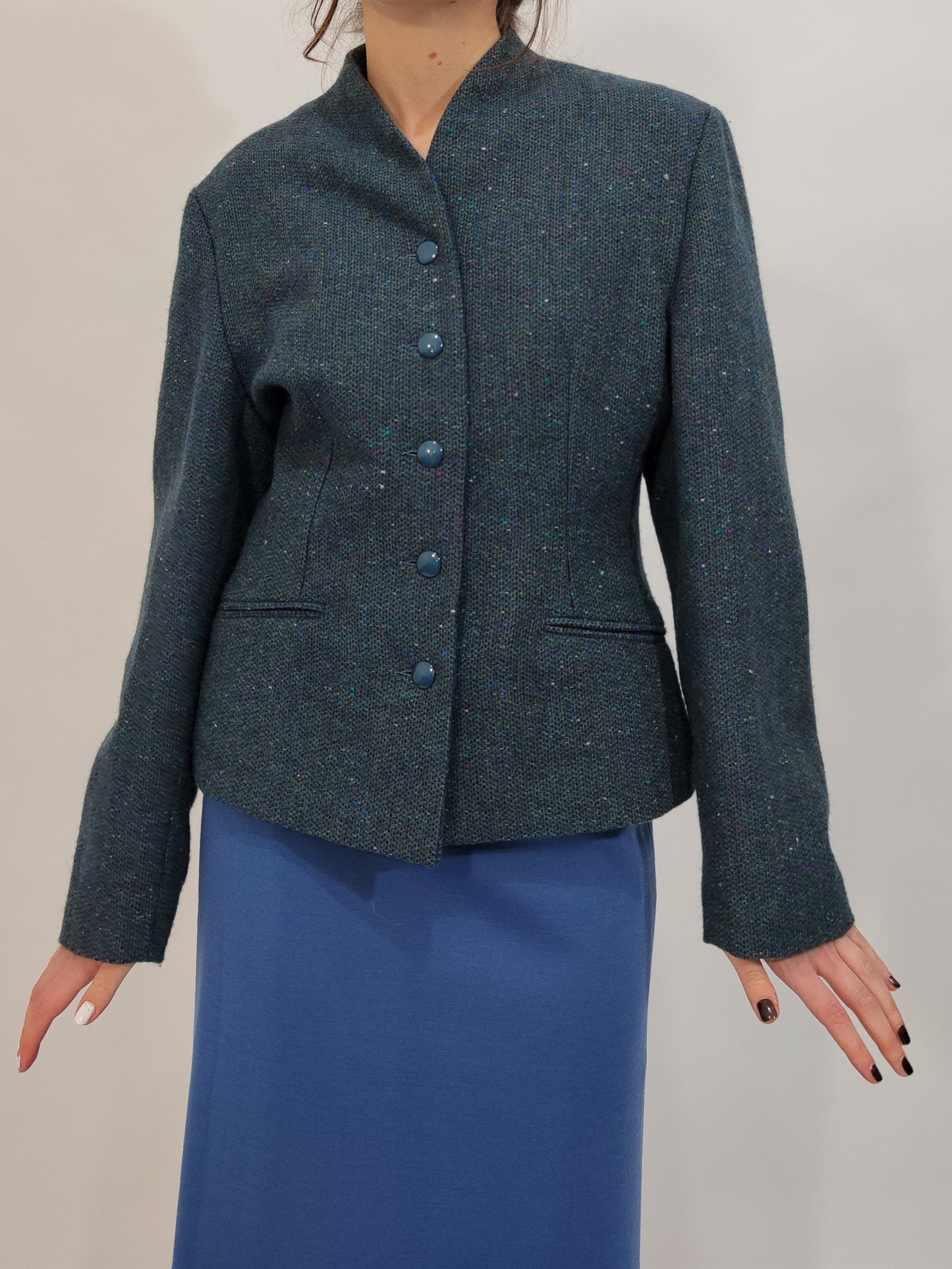 Blue Flecked Tweed Blazer