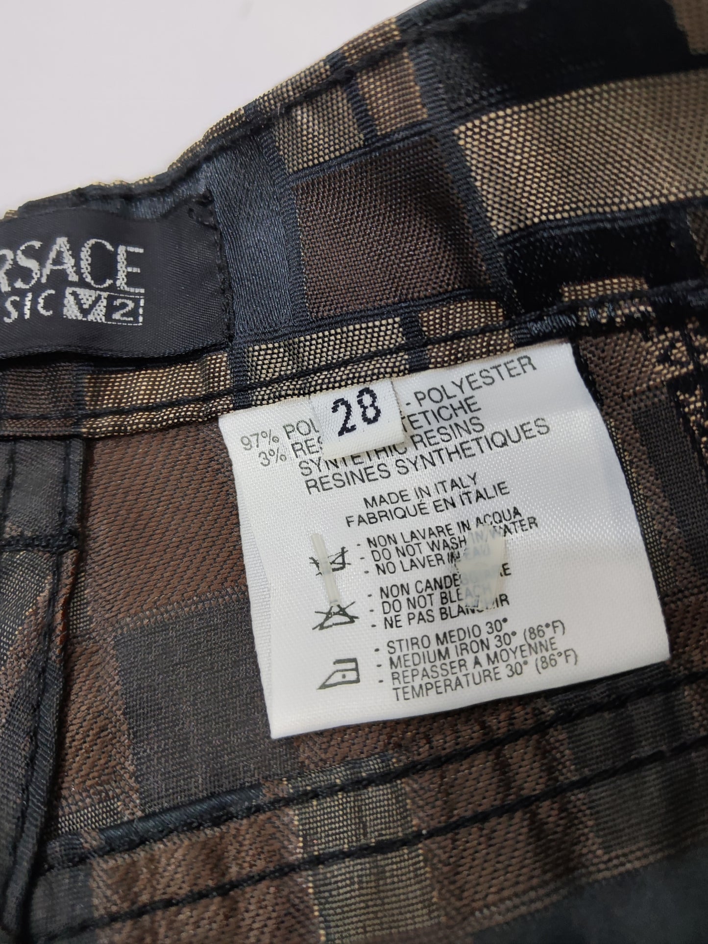 Gianni Versace V2 Vintage Nylon Trousers - Brown