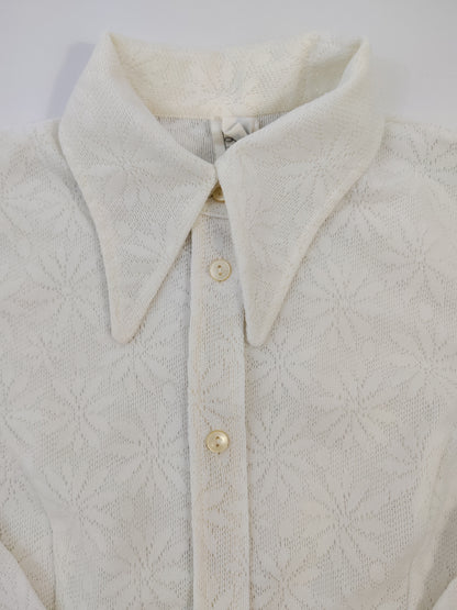 '70s Floral Jacquard Shirt