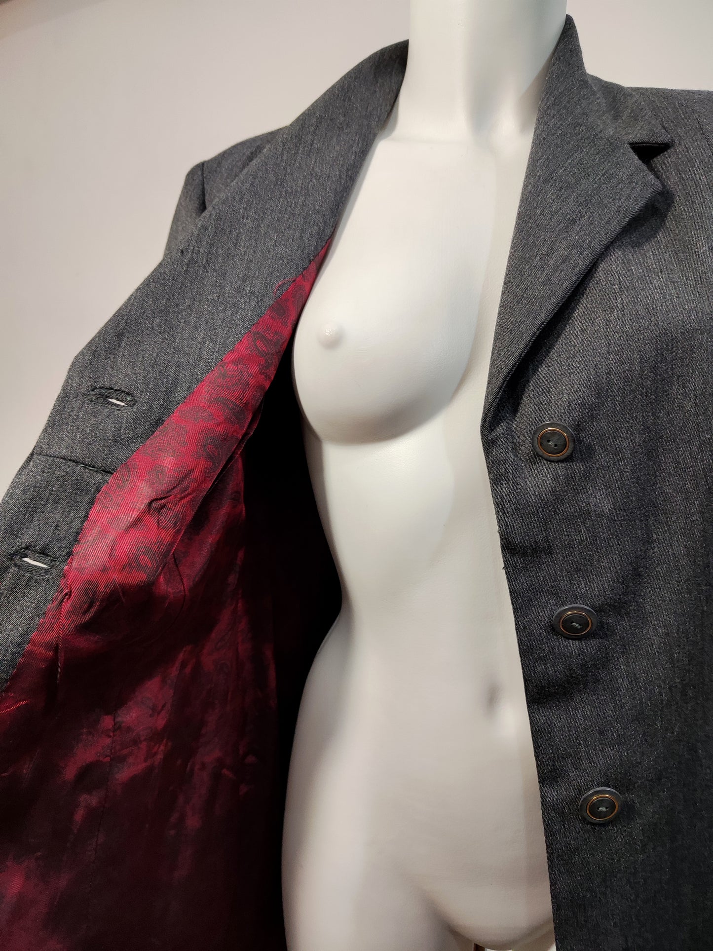 '80s Tailored Trimmed Blazer
