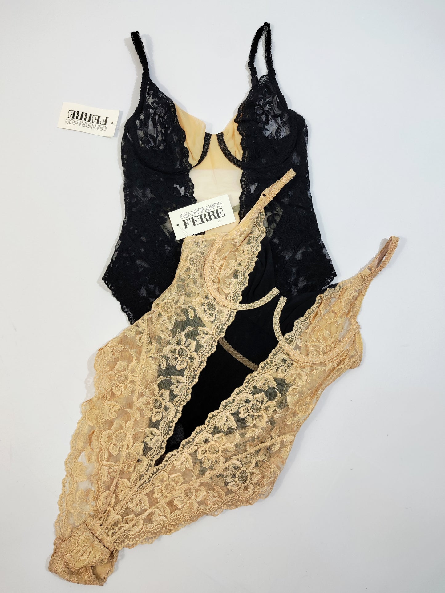 Archive - Gianfranco Ferré Deadstock Lace Bodysuit (NUDE)