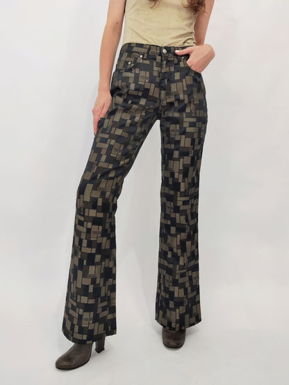 Gianni Versace V2 Vintage Nylon Trousers - Brown