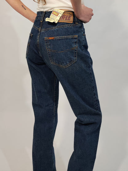 Rifle Straight Leg Deadstock Jeans - Dark Wash - Size 30-32