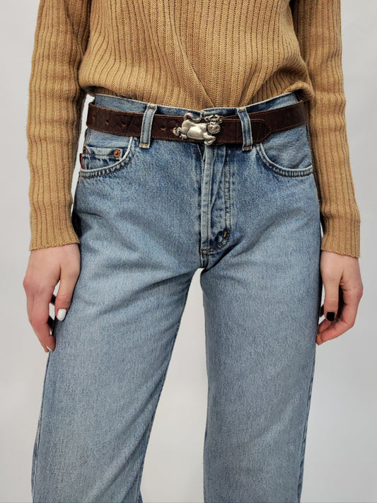 Top Grain Leather Vintage Belt