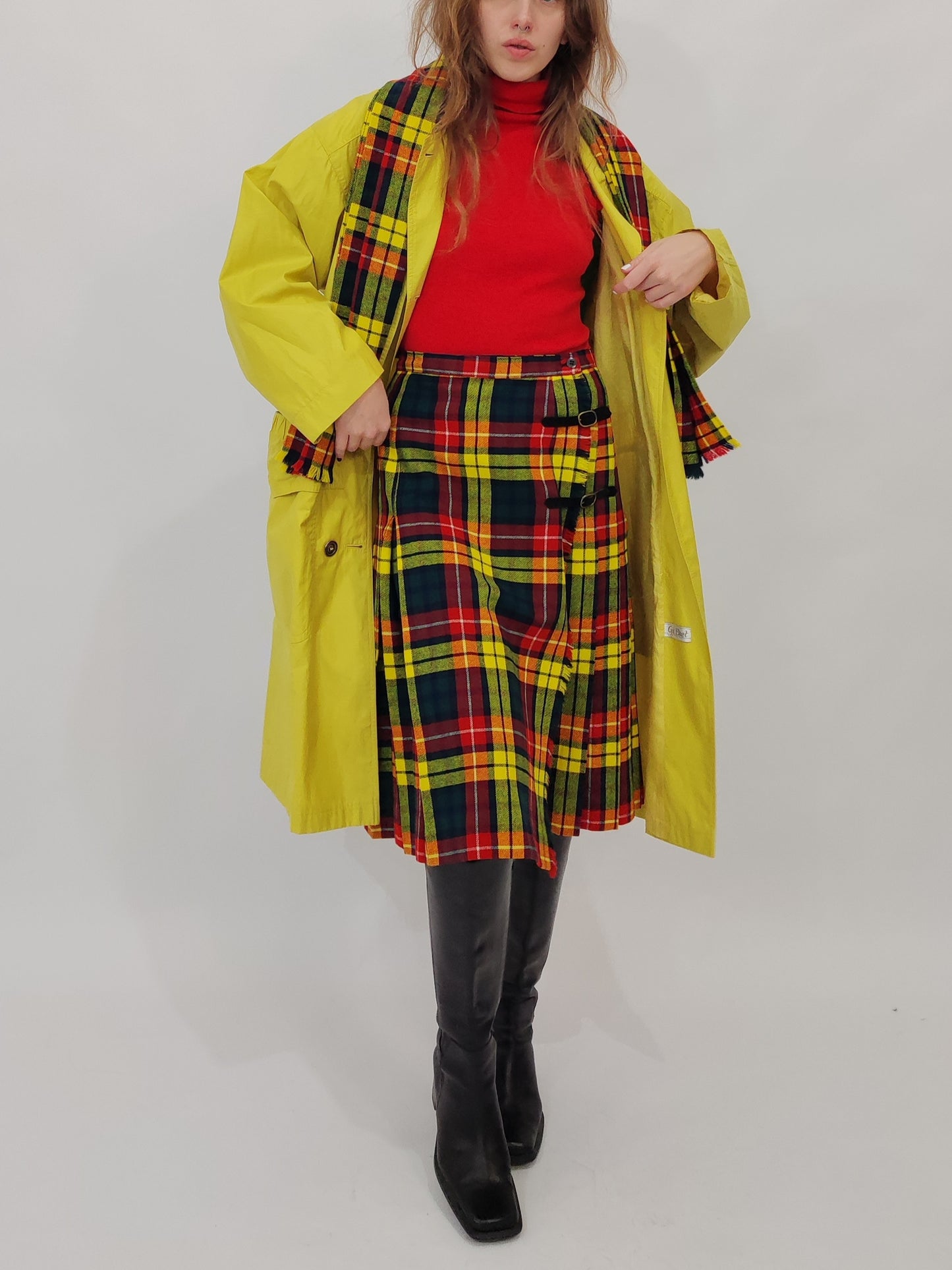 Vintage Tartan Kilt + Scarf