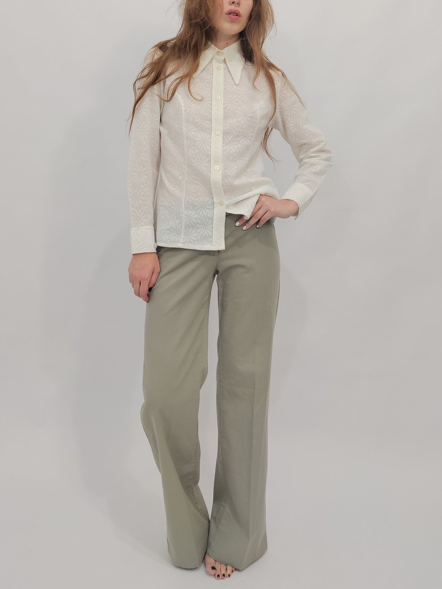 '70s Floral Jacquard Shirt