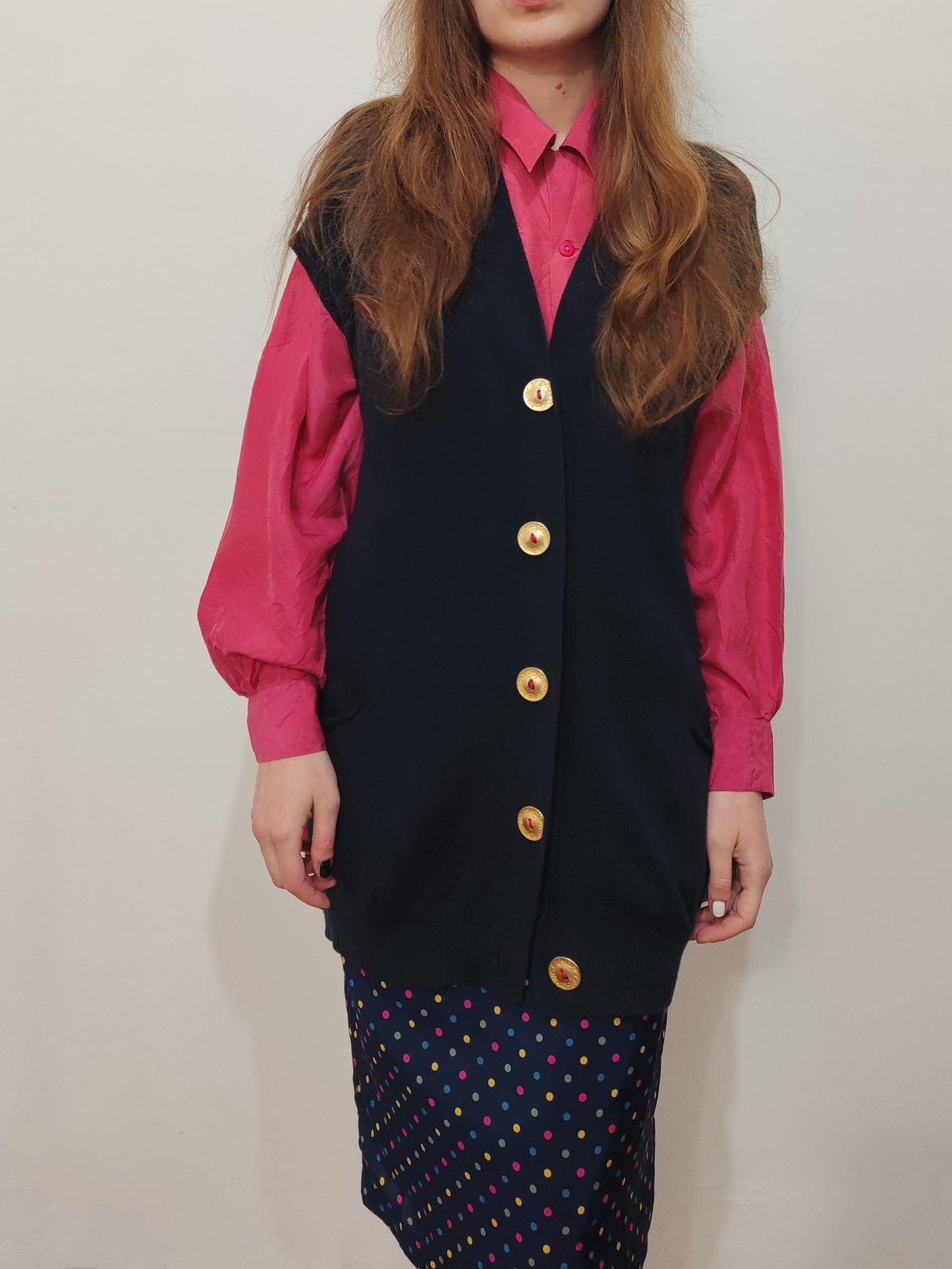 '80s Space Jeans Embroidered Vest